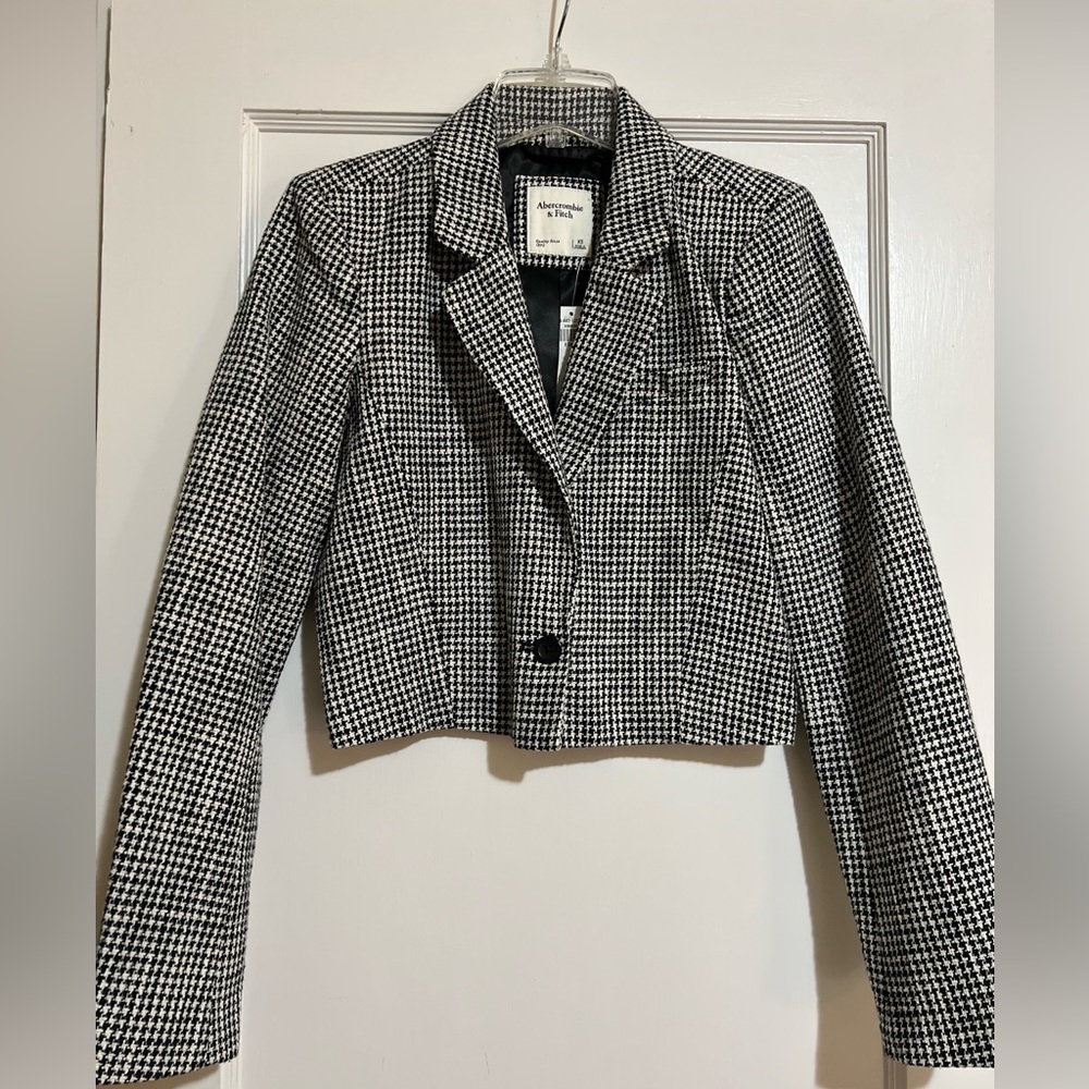 Abercrombie Fitch A&F Cropped Tweed Blazer Extra Small XS